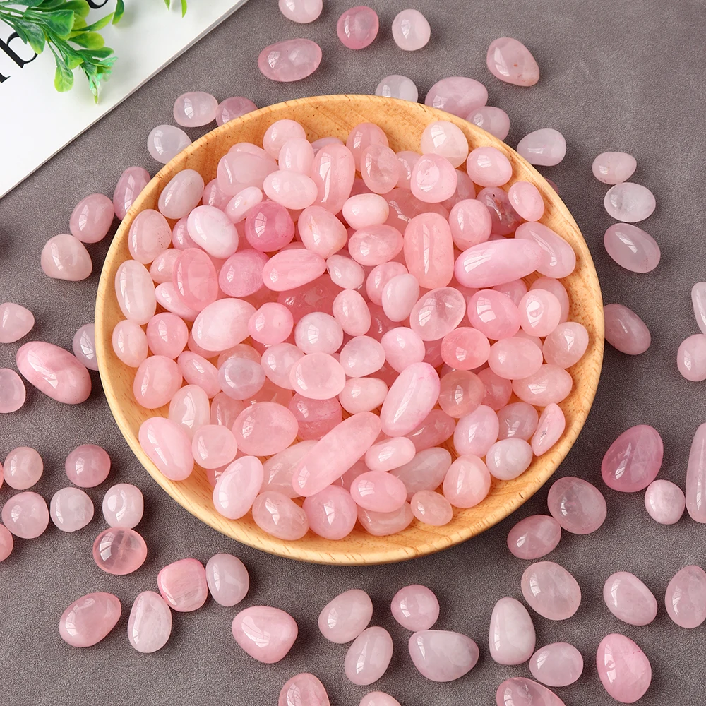 50g/bag Natural Irregular Rose Quartz Tumble Stone Healing Madagascar Pink Crystal Polished Minerals Specimen Aquarium Decor