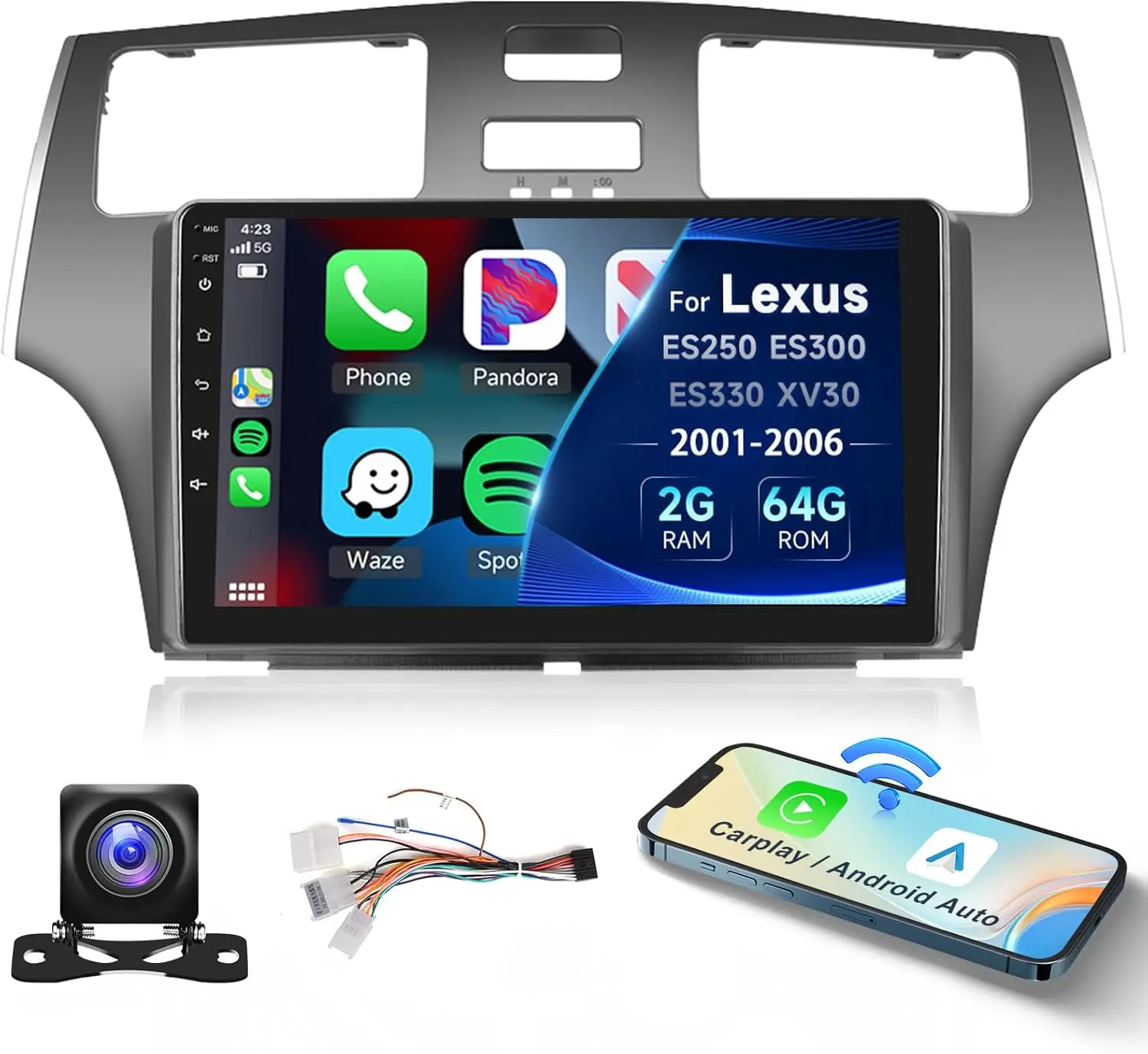 

For Lexus ES300 ES330 XV30 ES250 2001 - 2006 Car Radio Multimedia Video Player Android Auto Carplay GPS Stereo 2Din DVD