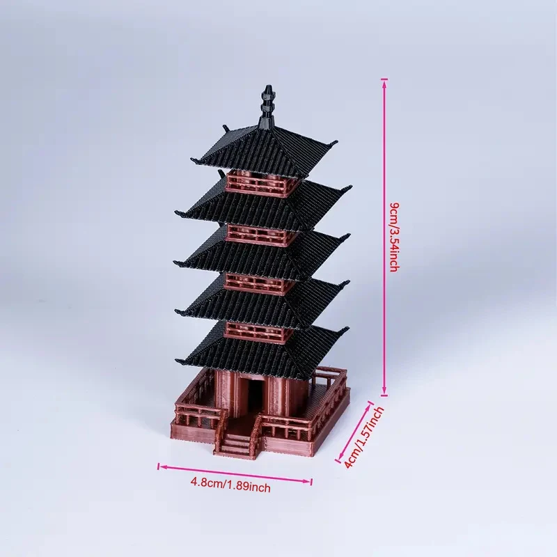 Mini Pagode Statue Chinesische Alte Gebäude Modell Pavillon Dekorationen Simulation Statue Zen Garten Aquarium Bonsai Dekor
