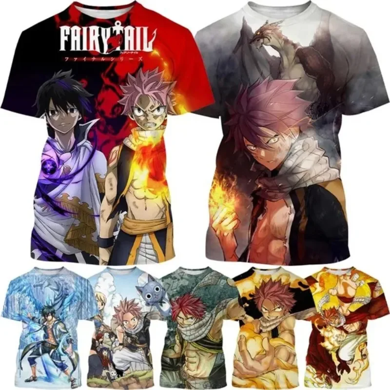 

Fairy Tail T-shirt Classic Anime Men and Women 3D T-shirt Casual O-neck Printed Men and Women Short-sleeved T Shirt for Men