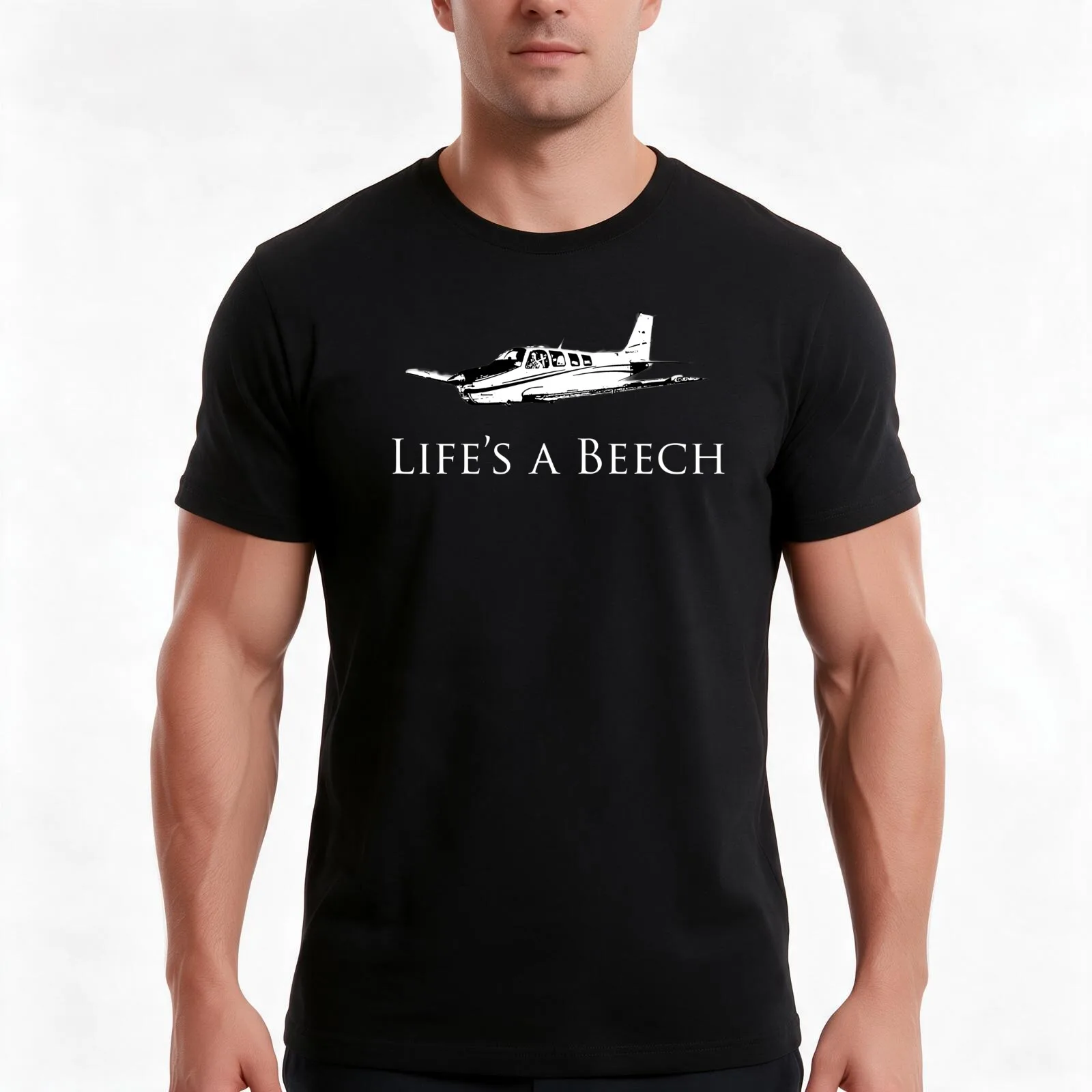 Life's A Beech T-Shirt, Summer Casual Cotton Tee, Oversized Streetwear Tops, Vintage Graphic Print, Loose Fit Short Sleeve