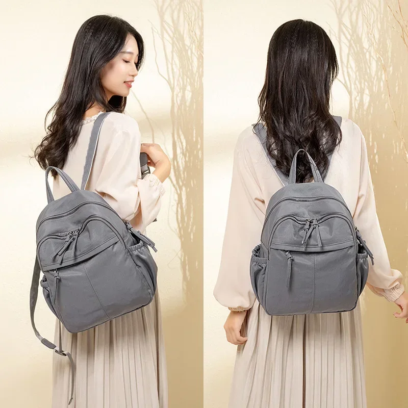 Backpack women's versatile Oxford cloth new durable and lightweight backpack casual women's fashionable cloth backpack