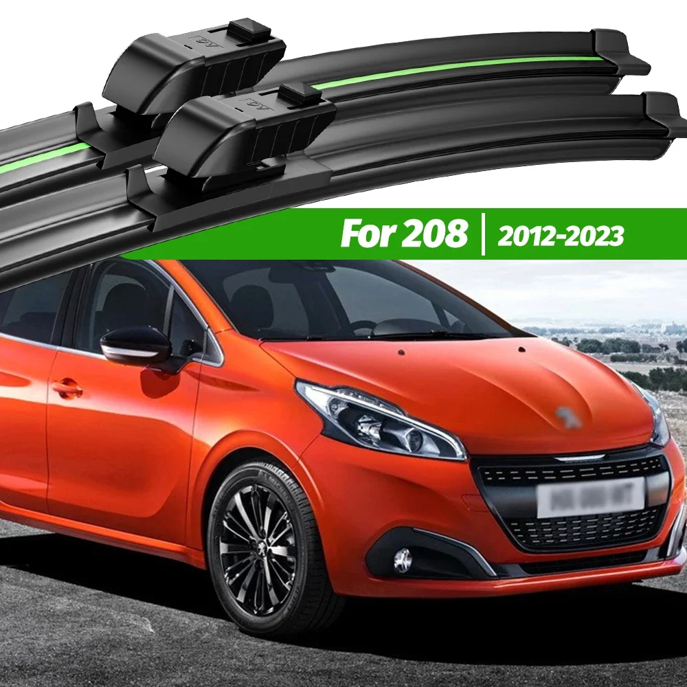 

For Peugeot 208 2012-2023 2pcs Front Windshield Wiper Blades 2013 2014 2017 2018 2019 2020 2021 Windscreen Window Accessories