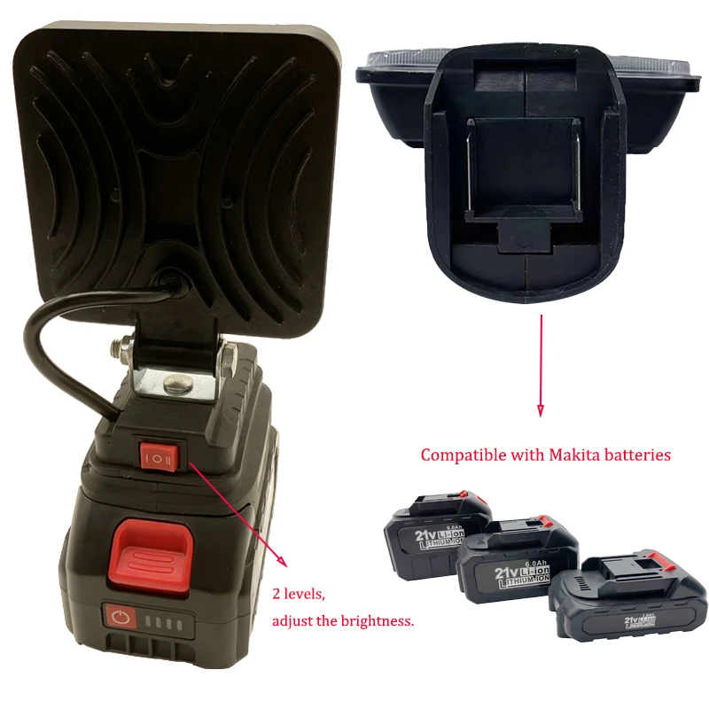 

Replacement Makita 18V Tool Battery BL1840 for 4 Inch Outdoor Camping Emergency Lighting Wireless LED Light, Flashlight 16 LEDs