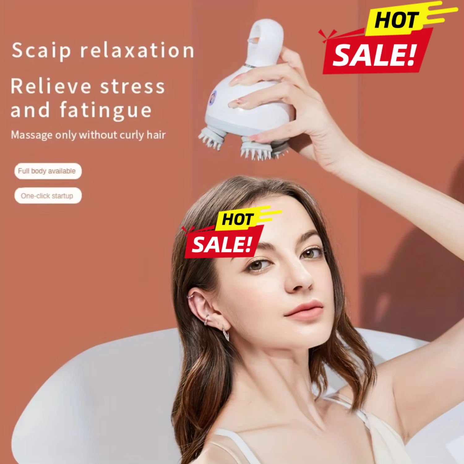 

2026 Новый многофункциональный массажер для головы, портативная декомпрессионная терапия головы, водонепроницаемое разминание, беспроводной массажер для головы.