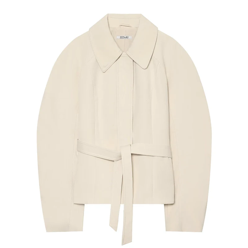 Autumn Jackets Women's 2026 New Chic Young Women's Slim Bubble Sleeve Coats Street Chic Women's Fall Travel Warm Jackets Blouse
