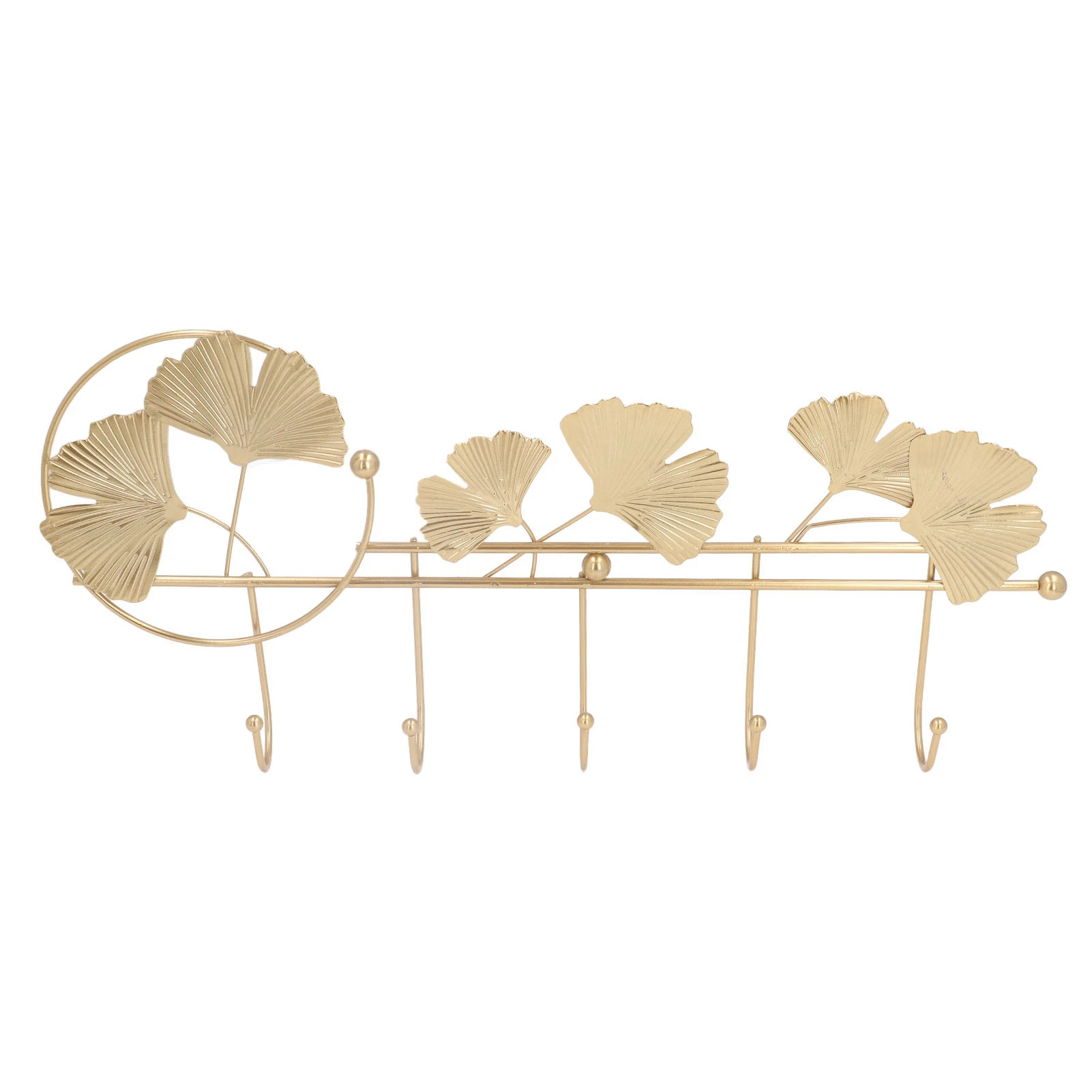 Wall Coat Rack Ginkgo Leaf Design European Elegant Style Wide Application Wall Mounted Coat Racks For Clothes Hat Keys