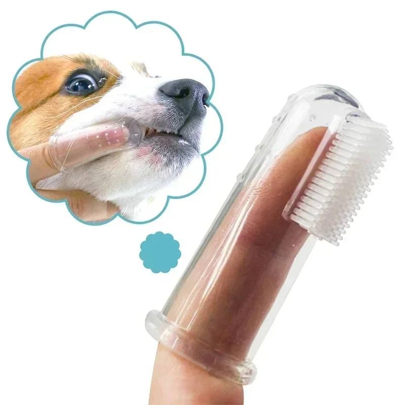 

Pet Toothbrush Food Grade Silicone Finger Toothbrush Bad Breath Care Tools Dog Cat Cleaning Brush cepillo de dientes para perro