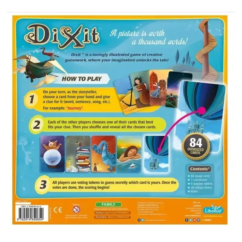 Dixit Words in English Party Strategy Board Games Card Board Games Card Interactive Games Children\'s Toys