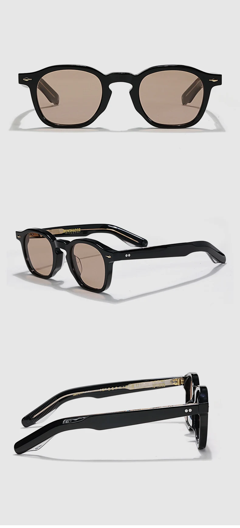 Klassische Acetat-Sonnenbrille für Damen SUNSHADR ZEP Luxusmarke Top-Qualität Designer Handgefertigte UV400 Herren-Sonnenbrille kann graviert werden – Detail 20