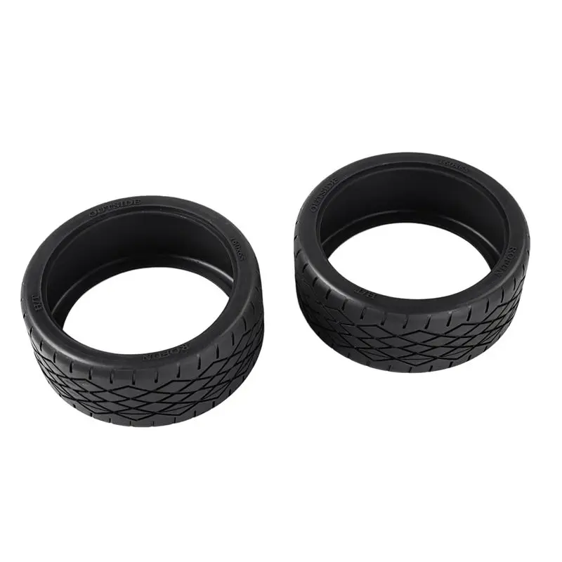YSUN-2PCS Rubber Wheel Tyre Parts Tires Skin Set For 1/5 Scale Rovan F5 MCD XS-5 Rc Car Parts Accessories