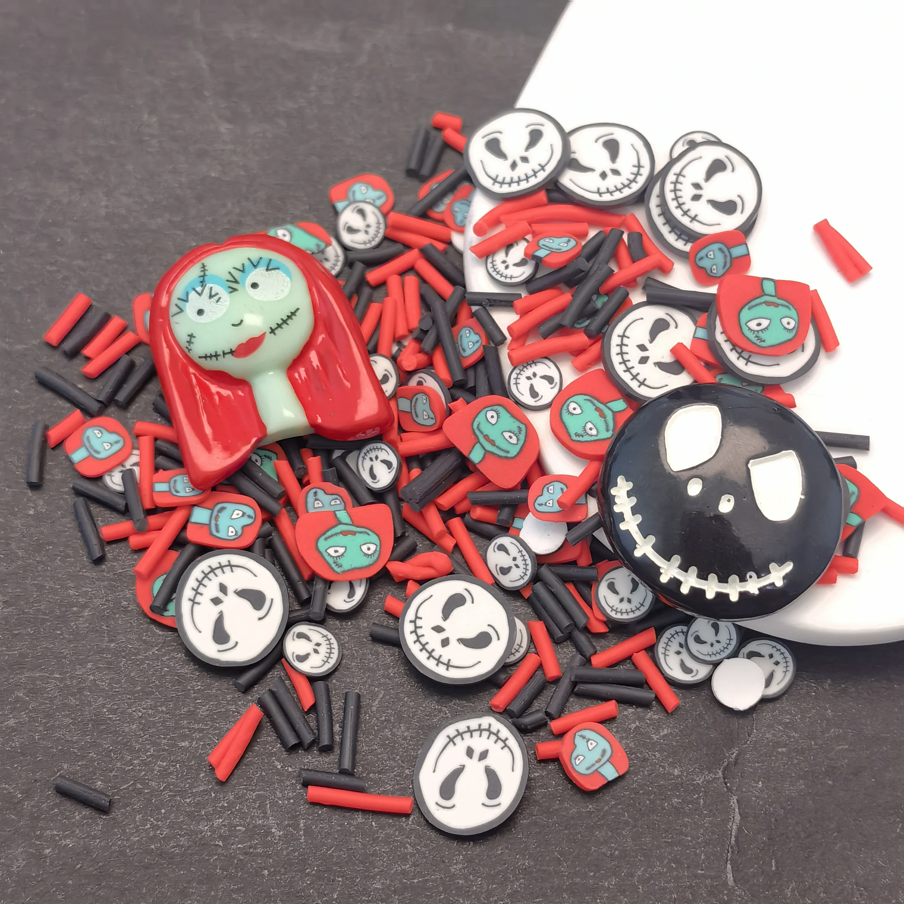 Halloween Slime Slices Polymer Clay Ghost Sprinkles Crafts Nail Shaker Card Decoration DIY Crystal Mud Filler Accessories