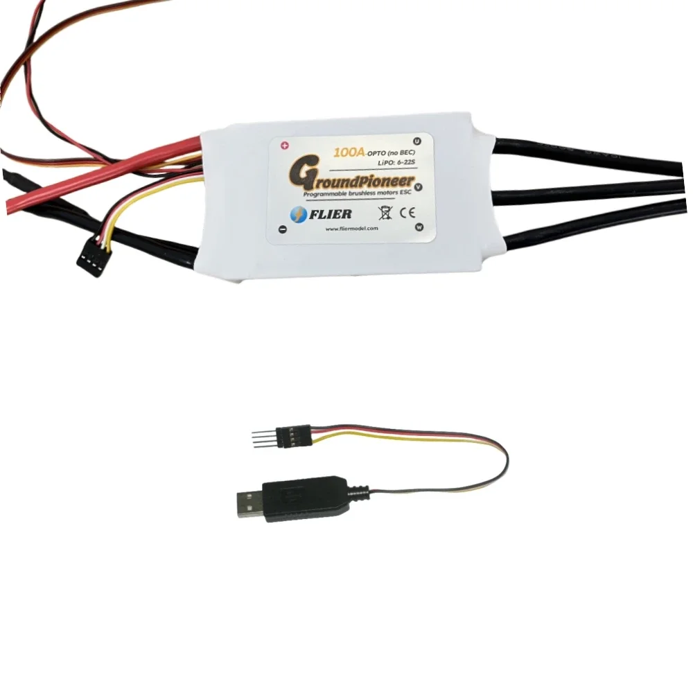 RoRuSBrushless Motor Controller 22S/92V 100amp Used For Brushless Motor And RC Car With USB Programming Cable