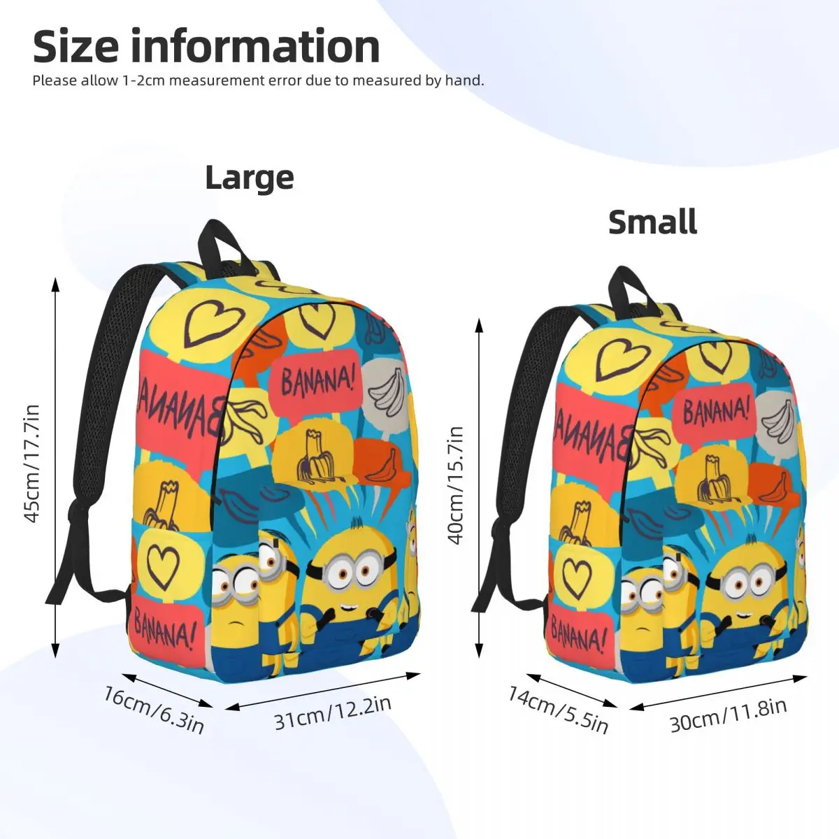 Minions for Teens Student School Book Bags Dave Otto Kevin Daypack Elementary High College Outdoor