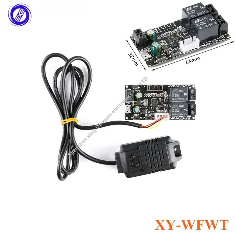 1pcs XY-WFWT Temperature  Humidity Remote Controller Module Dual Output SHT20 Sensor Wireless WIFI Control Switch