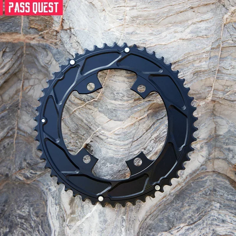 PASS QUEST 110BCD double Chainring for R9100,56-42T/53-39T/52-36T/50-34T/46-33T Chainwheel 11/12 Speed 110 bcd road chain ring