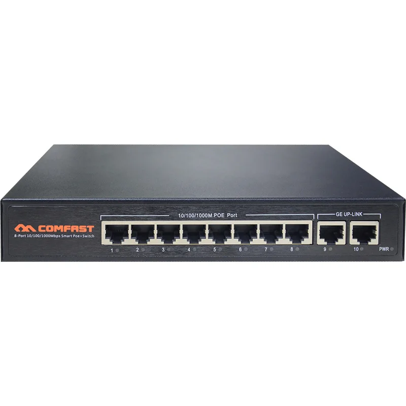 

10port Gigabit Comfast CF-SG181P POE Switch 8 Ports POE High Quality 48V Power Supply