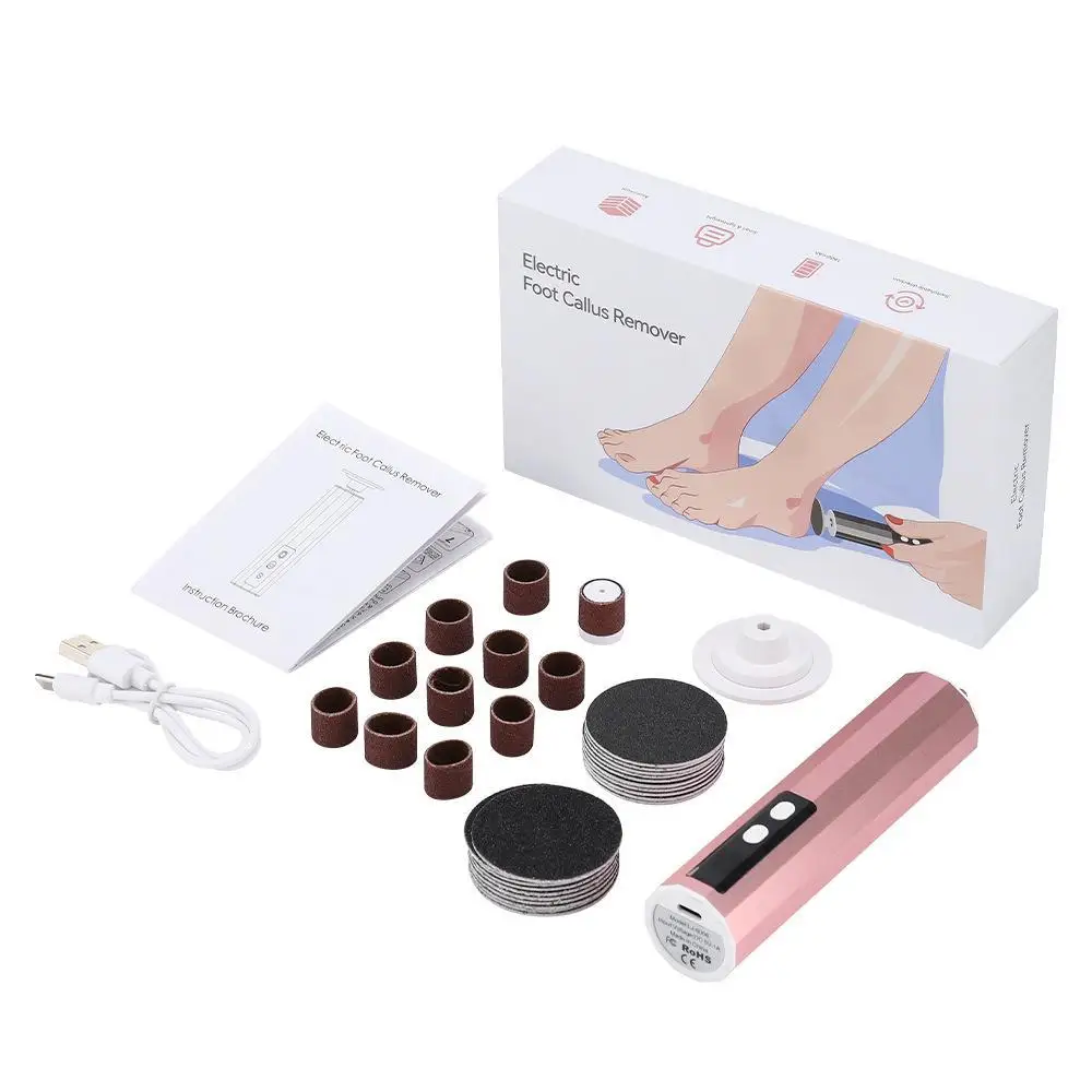 

Portable Electric Foot File Pedicure Polishing Drill Machine 9-Speed Adjustable Replaceable Sanding Discs Digital Display USB