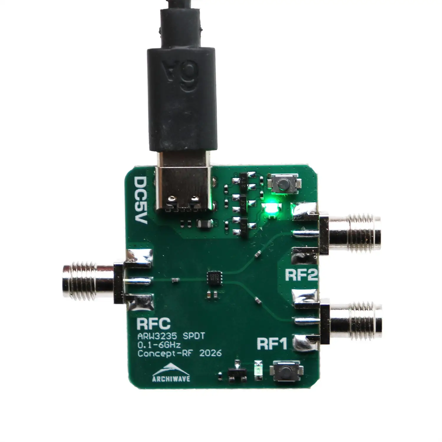 

100M-6GHz SPDT RF Switch FOR Ham Radio 433Mhz 868Mhz LORA Helium Miner SDR 1.2G 1575M 2.4Ghz 5G 5.8Ghz Signal Switching Control