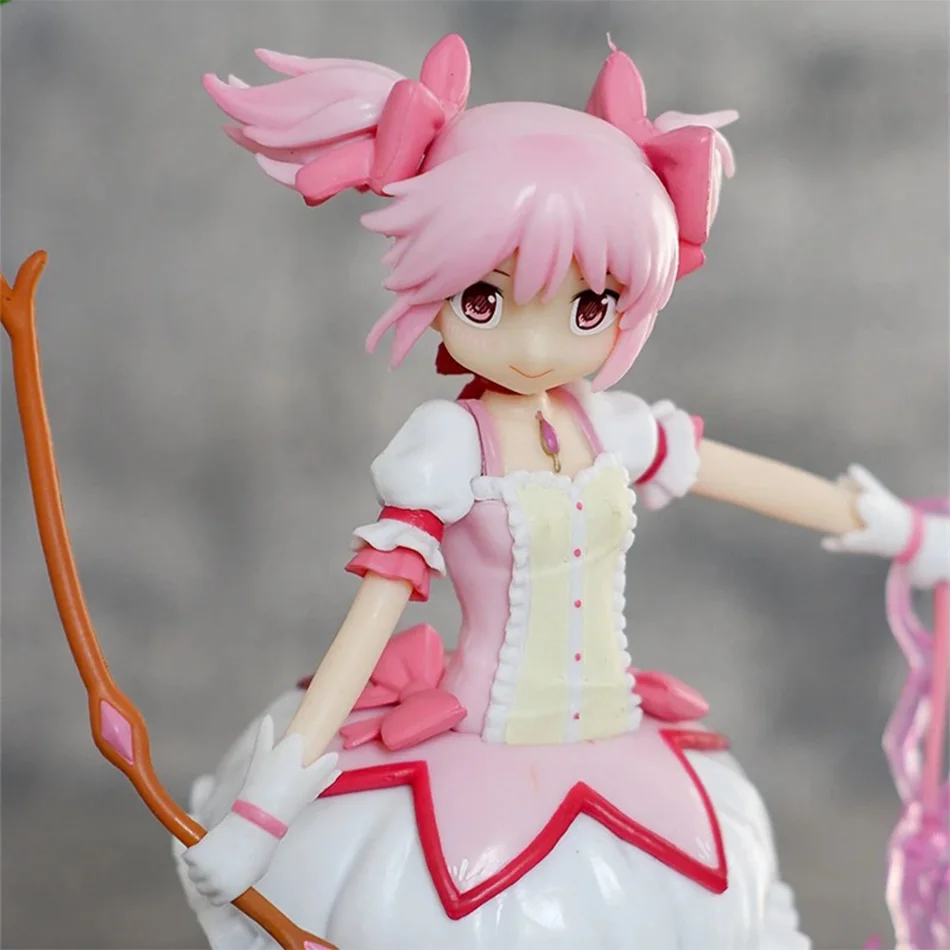 19 センチメートルかわいい鹿目まどかアニメフィギュア模型玩具 PVC アクションフィギュア像デスクトップ装飾かわいい人形ホリデーギフト