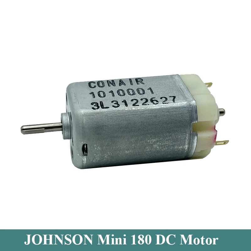 

JOHNSON Mini 180 DC Motor 20mm*15mm*32mm DC 3V 6V 9V 12V 13600RPM High Speed Carbon Brush Strong Magnetic DIY Hobby Toy Cat Boat