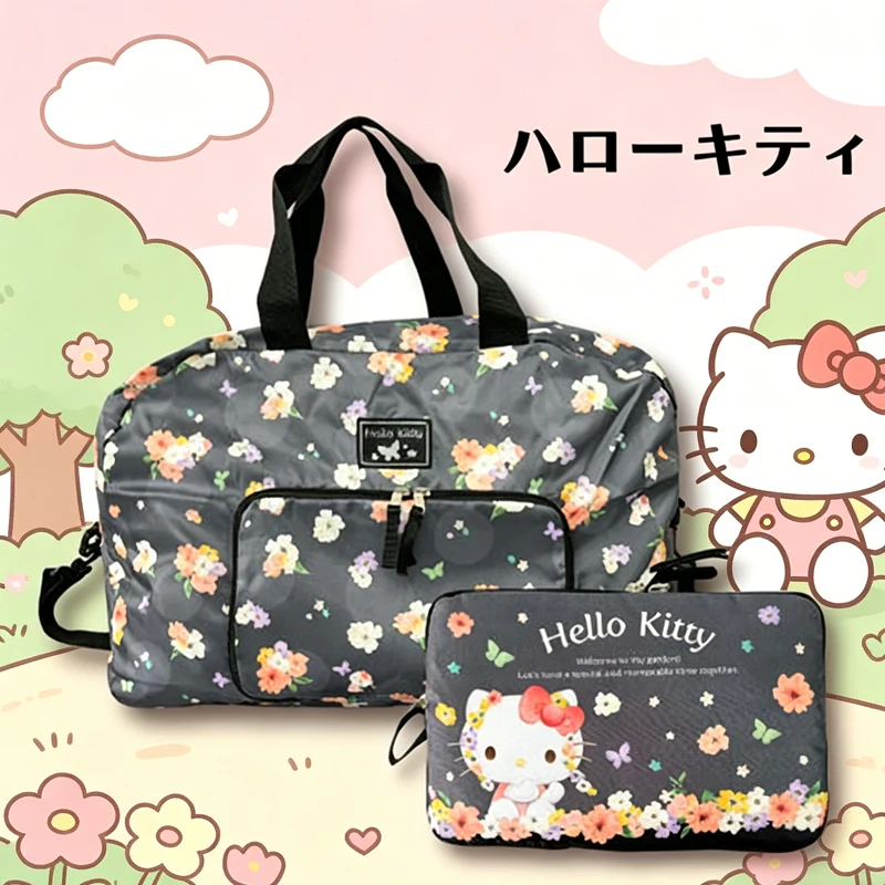 

Foldable Hello Kittys Travel Bag Single Layer One Shoulder Crossbody Short-Distance Storage Bags for Woman Water Proof