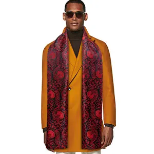 Barry.Wang-Seda Jacquard Lens, Floral Paisley, Elegant, Burgund, Gold, Grün, Rot, Blau, Purpur, Männchen, Hochzeit, Geschäftsparty 6 Hauptverkäufe Cachecol Purpur - №5