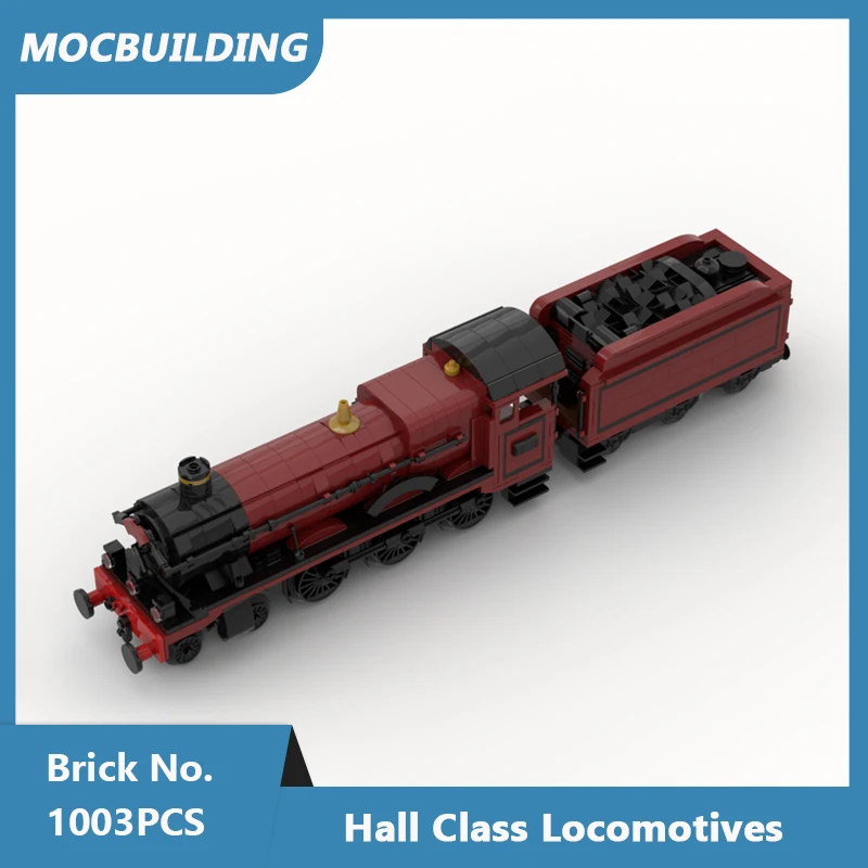 Bloques de construcción MOC GWR Hall Class "Olton-Hall", locomotora de vapor, modelo DIY, ladrillos ensamblados, juguetes creativos para coleccionar, regalos, 1003 Uds.