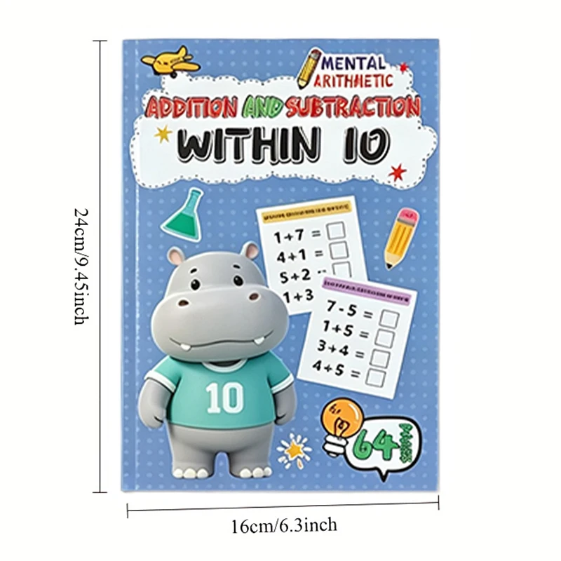 Mathematics Addition and Subtraction Practice Book, Oral Calculation Cards for Addition and Subtraction Within 10~100, to Improve Basic Calculations, Logical Thinking, and Concentration, Suitable as an Educational Aid for Home and Classroom Learning, Holiday and Birthday Gifts.