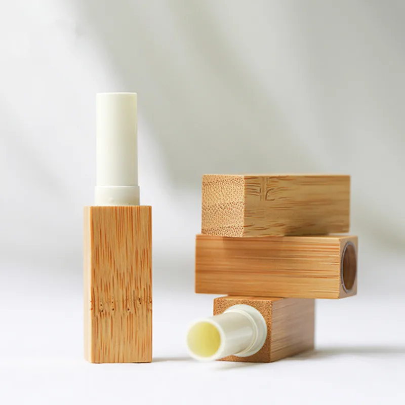 

50pcs 2.8g Empty Natural Bamboo DIY Lipstick Lip Balm Lip Tube Cosmetic Container Empty Lip Gloss Tube