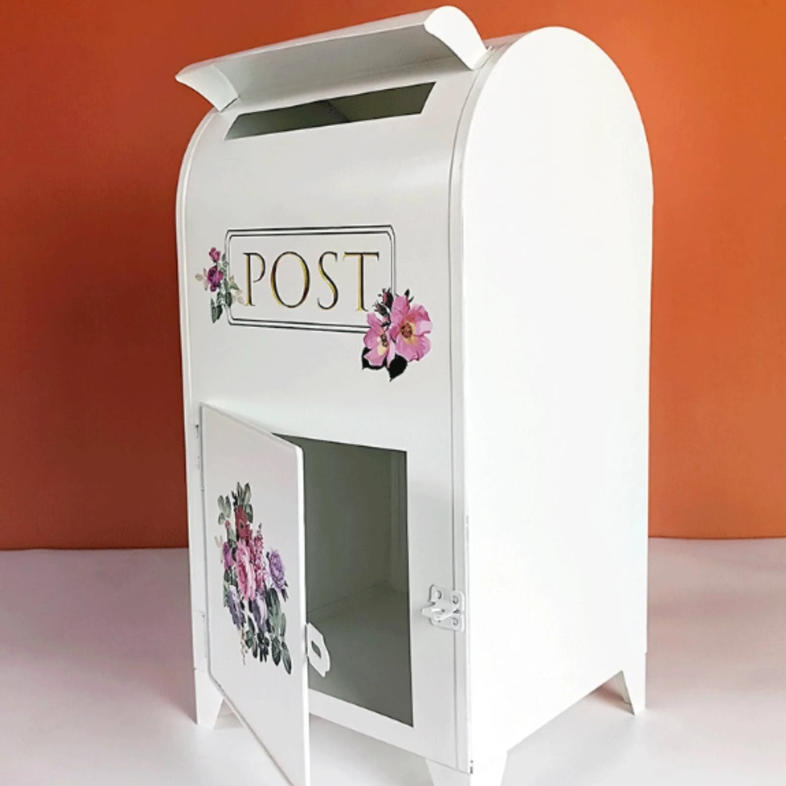 Metal Mailbox with Lock Locking Wall-Mounted Mailbox Postbox Decorative Compact for Homeowners, Porch, Entryway