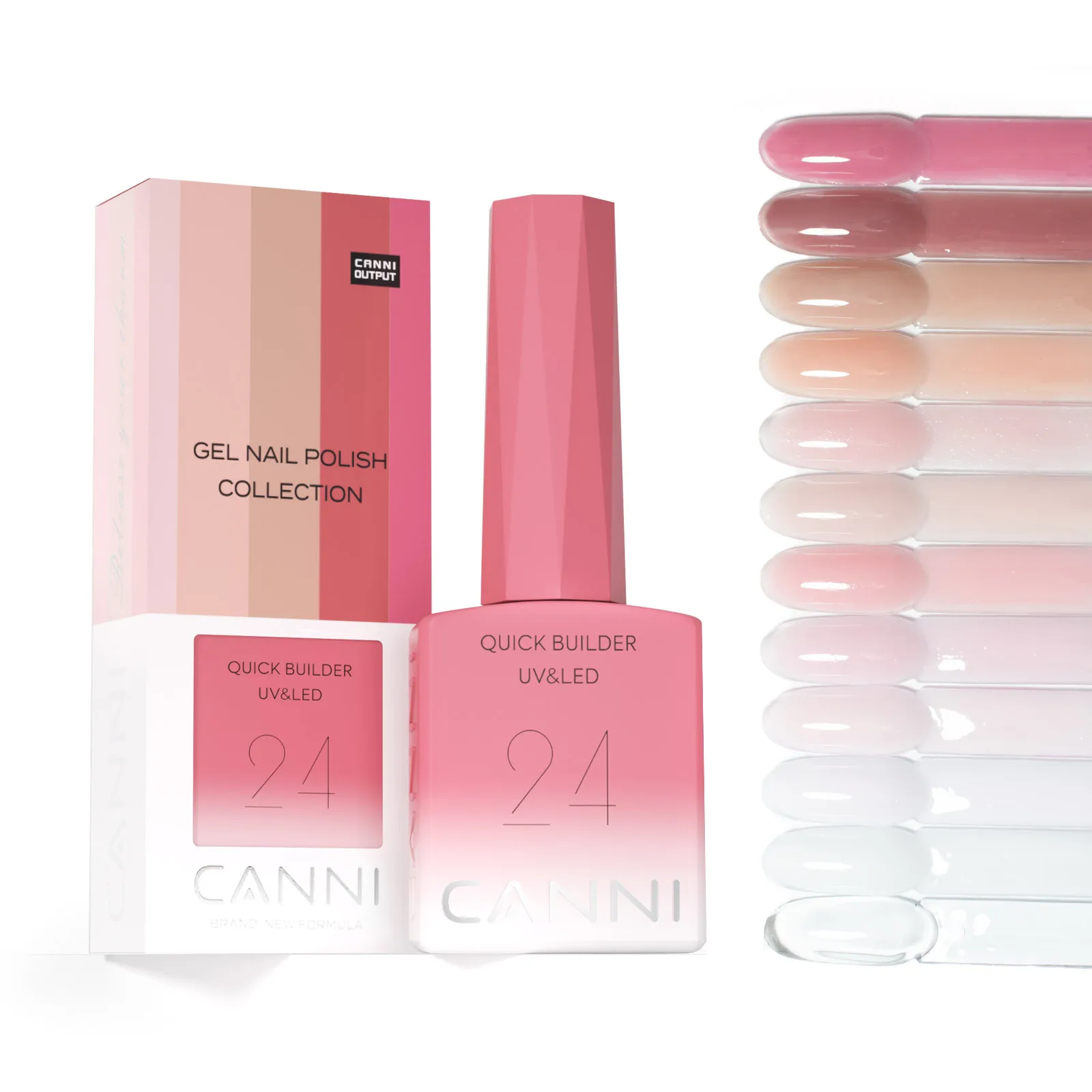 CANNI TPO-freies Schnell-Aufbau-Nagelgel in Flasche, Jelly Nude, halbtransparente Farbe, 9ml, ablösbares UV-LED-Formgel – Detail 9