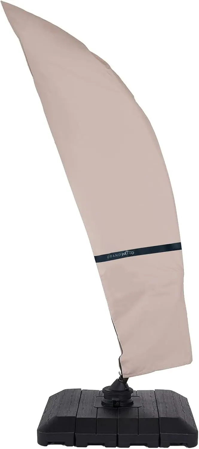 

Waterproof Patio Umbrella Cover for 9-12 FT Offset Umbrellas, with Zipper, Beige