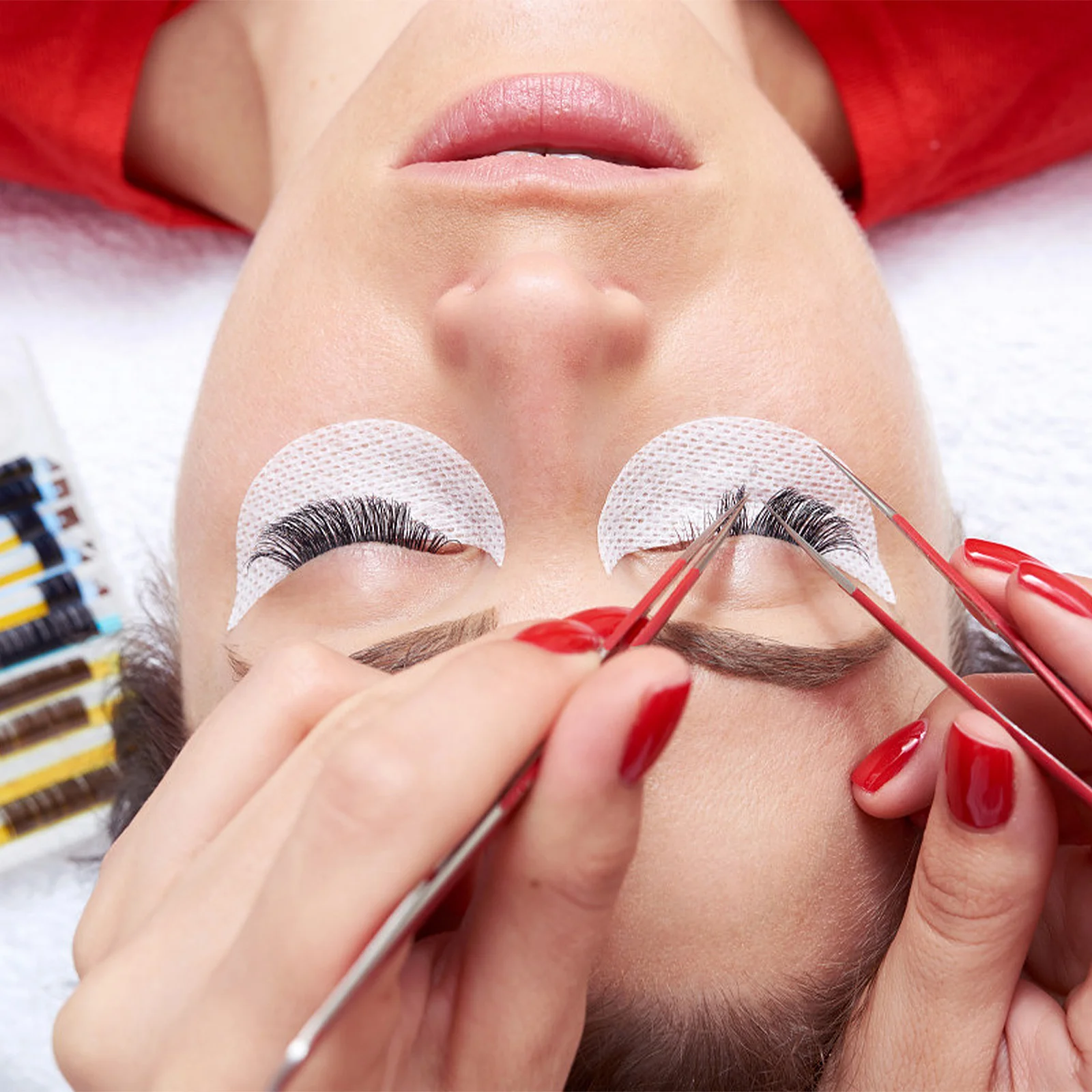 10 pièces bandes de cils Extension de cils greffage respirant Protection de la peau indolore faux cils Patch outil de maquillage pour Salon