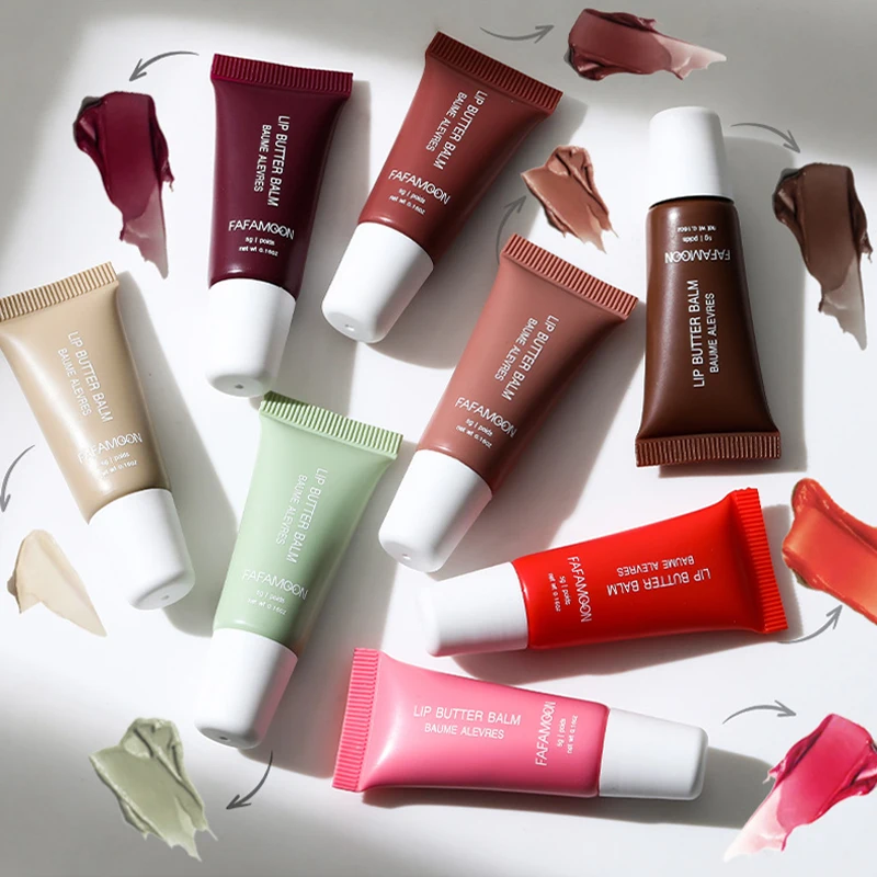 วันหยุดฤดูร้อน 4pcs Lip Butter Balm Set,เครื่องปรับอากาศ Lipgloss,Instant Moisturizing Lip Plumper,ริมฝีปาก Soothing Hydrating Care น้ํามัน