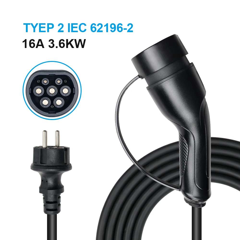 Carregador ev fixo portátil wallbox 16a 3.6kw tipo 2/tipo 1/gbt plug carregamento para veículos elétricos carros híbridos cabo 5m