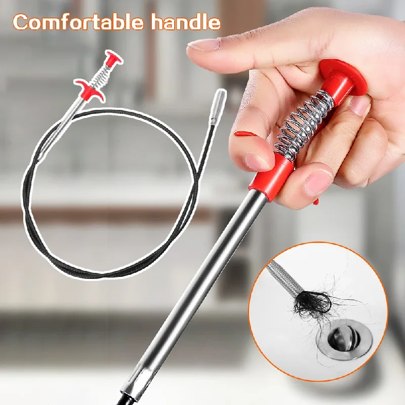 Multifunctional Pipe Dredging Tool Bendable Drain Auger Sewer Hair Cleaning Claw Spring Loaded Grabber Pickup Pipe Tool