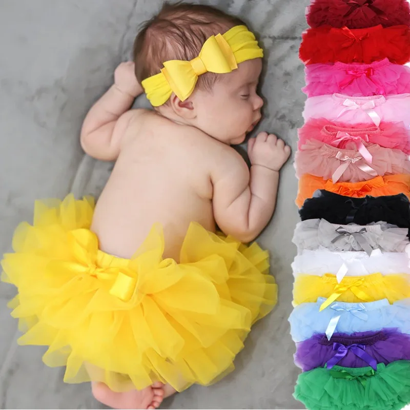Baby Tutu Skirt Soft Mesh Puff Photography Dress for Children Full Moon Party Theme Outfit