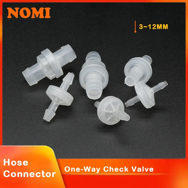 1/5/10pcs Plastic water flow check valve 3~12mm Liquid one-way valve for Fuel Gas Liquid Ozone-Resistant Water smart valve