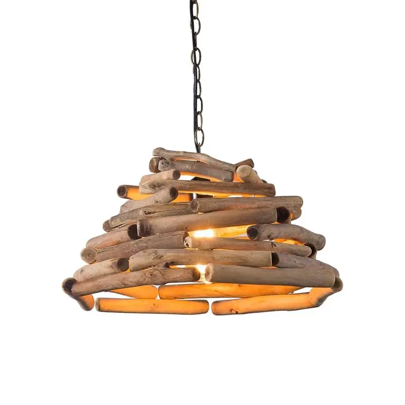 

American country retro solid wood chandelier creative nostalgic bar bar restaurant man cafe clothing grilled fish shop