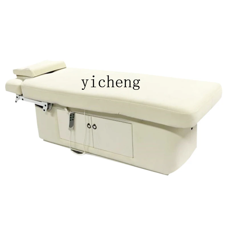 ZF Electric Lift Beauty Care Bed Special Micro Plastic Heating Knee Bending Latex Tattoo Couch