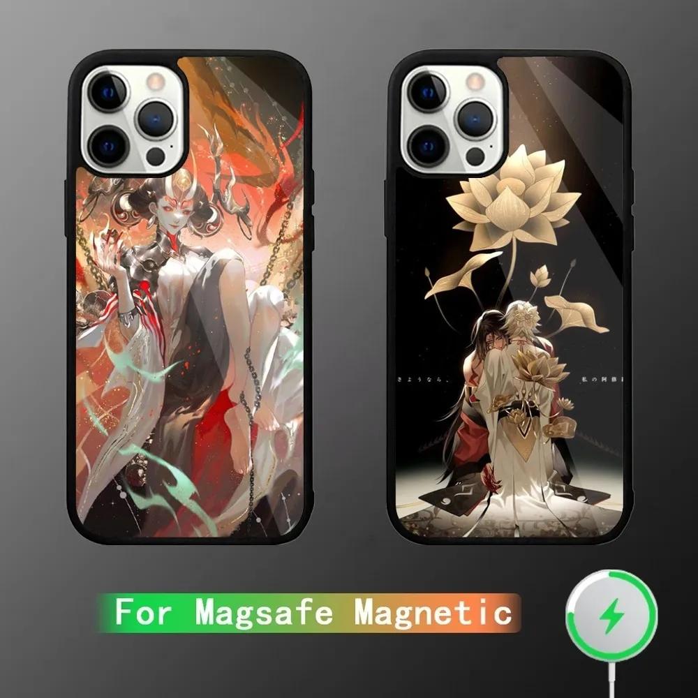 

Game O-Onmyoji Phone Case For iPhone 15,14,13,12,11,Plus,Pro,Max Mini Magsafe Magnetic Wireless Charging