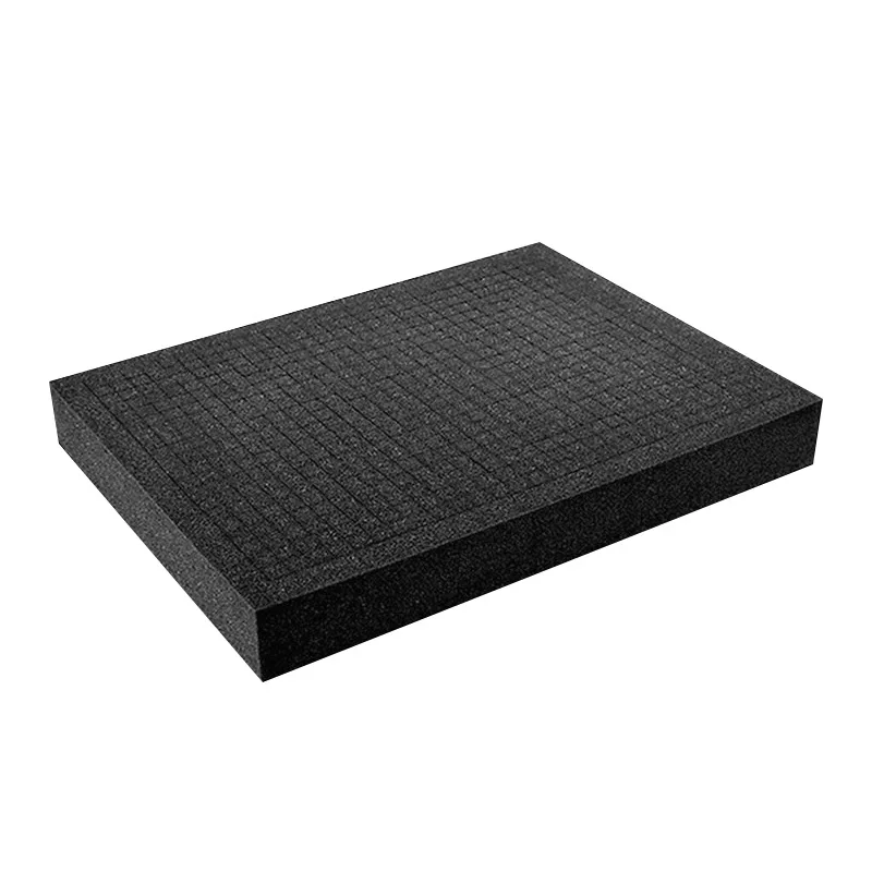 Black high density PU Foam pad shredded Plaid shockproof inner support gift box packaging mesh lining