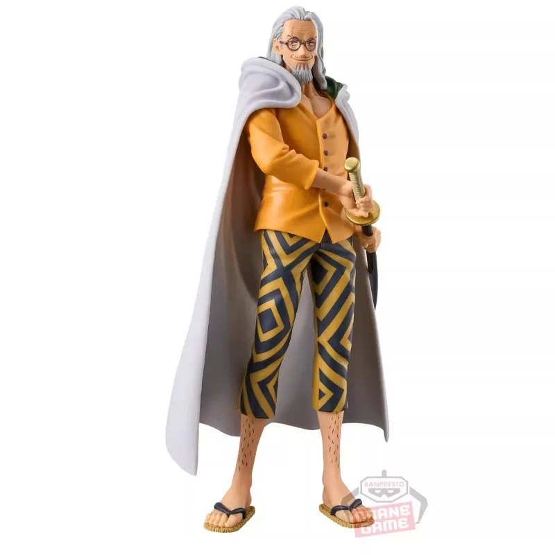 Bandai original ban presto einteilig dxf große route serie 17cm silber rayleigh pvc anime action figuren sammlung modell spielzeug