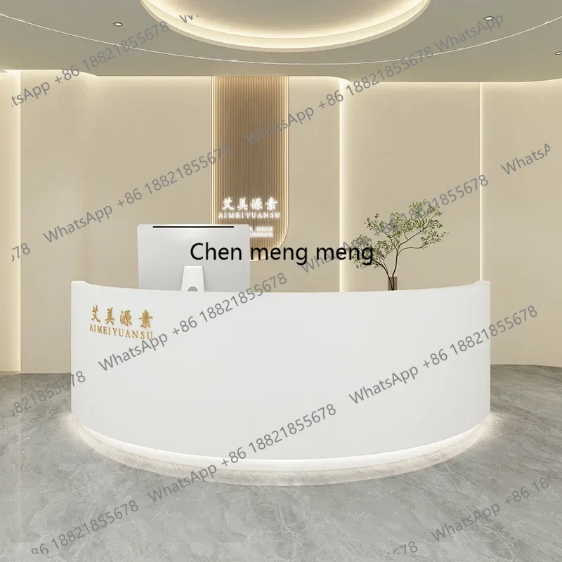 

Creative Counter Desk Hairdressing Minimalist Furniture Luxurious Office Front Modern Designer Empfangstheke Salon Furniture
