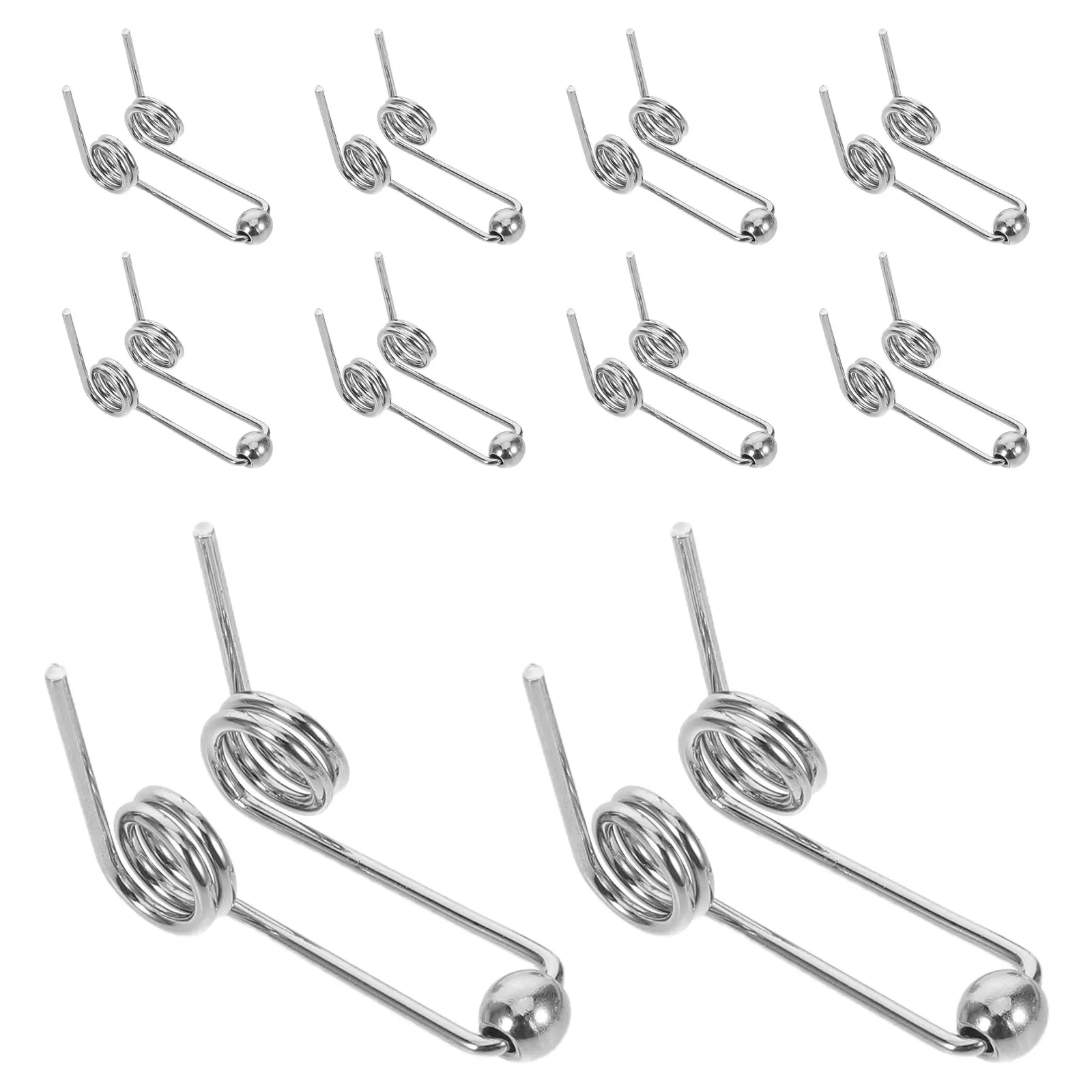 

10 Pcs Curling Rod Spring Iron Springs Parts Perm Stick DIY Replacement Silver Accessories