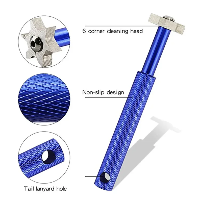 6-in-1 Golf Groove Sharpener, Portable Re-Grooving Cleaner Tool for Wedges Irons Putters Utility Clubs, Golf Gift for Golfer