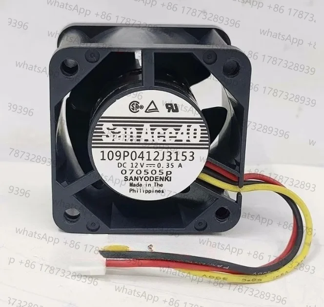 New CPU Cooler Fan for Sanyo 109P0412J3153 12V 0.35A High Air Volume Fan Double Ball Bearing 4028 4cm