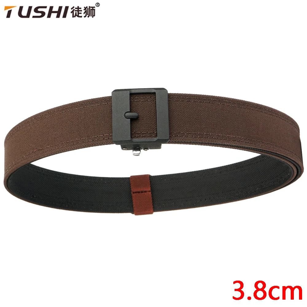 TUSHI Neuer Militärgürtel für Herren, robuster Nylon-Metall-Automatikgürtel, Polizeigürtel, taktischer Outdoor-Gürtel, IPSC-Zubehör