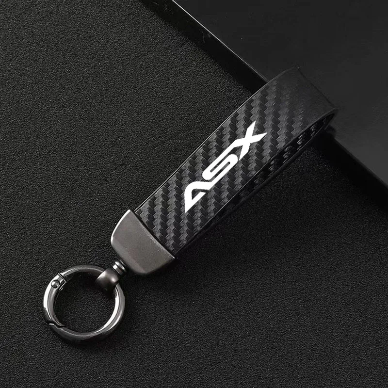 

Carbon Fiber Style Car Keychain Microfiber Leather Key Chain For Mitsubishi ASX 2010 2011 2012 2013 2014 2015 2016 2017 2018